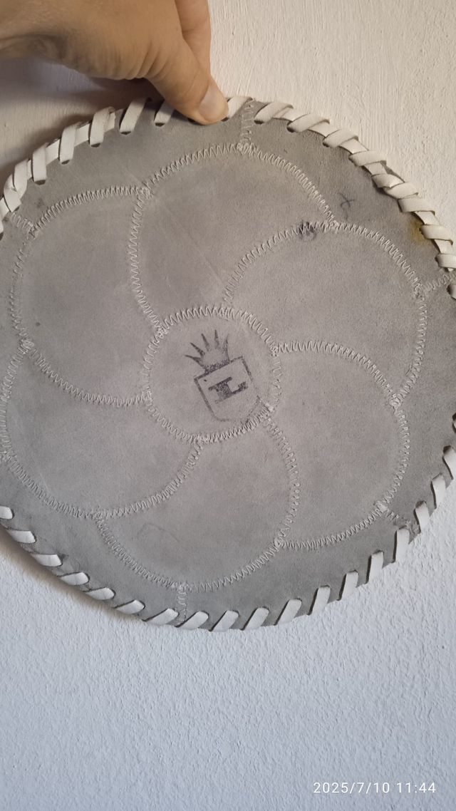 Tappetino scrivania pelle beige-marrone