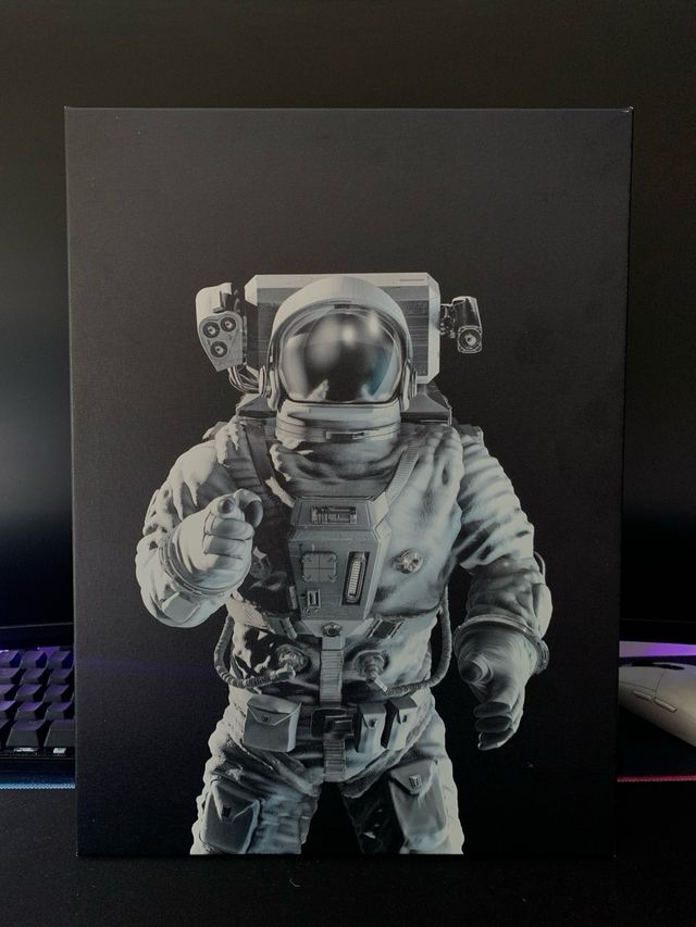 2 Cuadros Astronautas grises