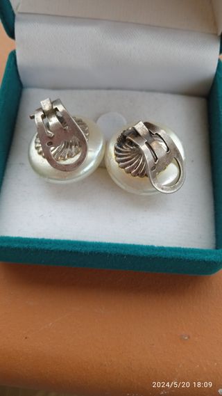 Orecchini clips perla vintage