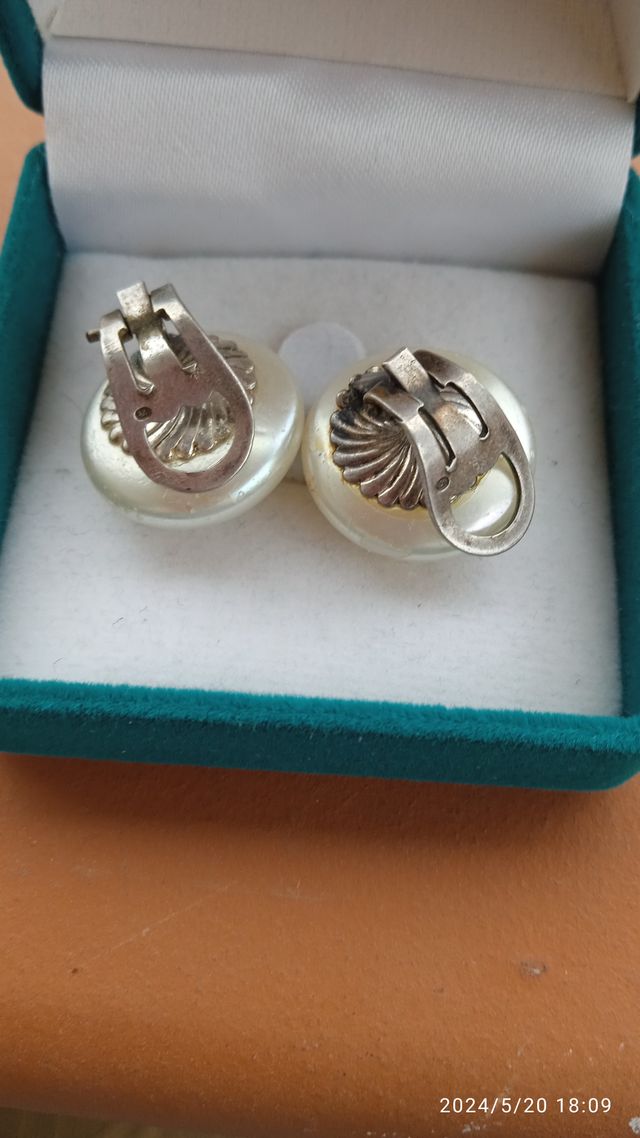 Orecchini clips perla vintage