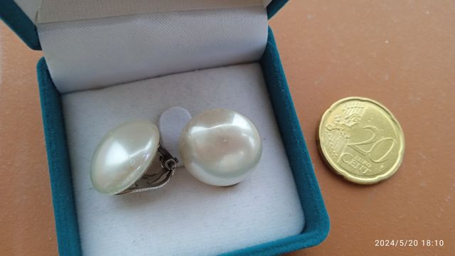 Orecchini clips perla vintage