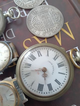 Lote relojes y monedas antiguas
