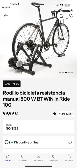 Rodillo Bicicleta B'Twin In'Ride 100