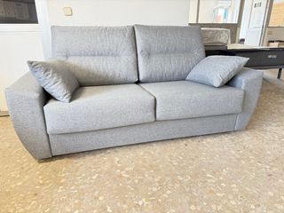 Sofá cama Velero - en tela gris o topo.
