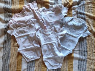 5 Body neonato in cotone 6M