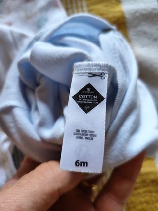 5 Body neonato in cotone 6M