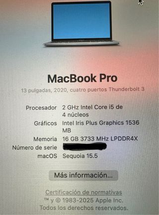 MacBook Pro 13" 2020 i5 16GB