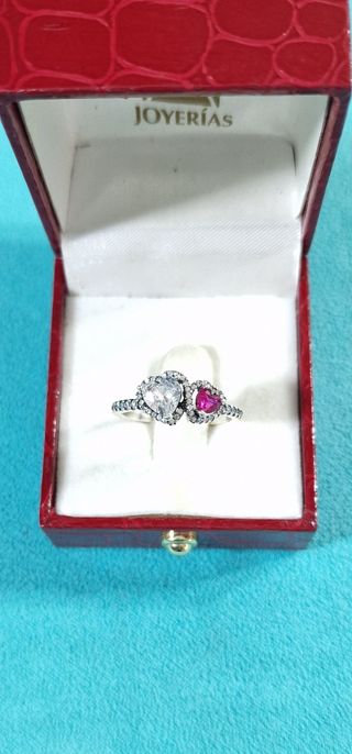 PLATA y 52 Circonitas
ANILLO 2 CORAZONES CIRCONITA