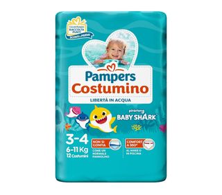 12 Pañales baño Pampers Costumino 3-4 (6-11kg)