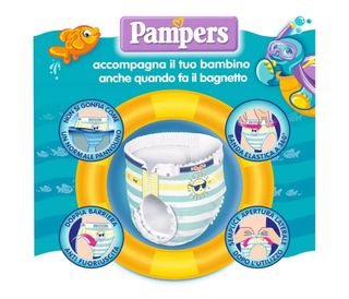 12 Pañales baño Pampers Costumino 3-4 (6-11kg)