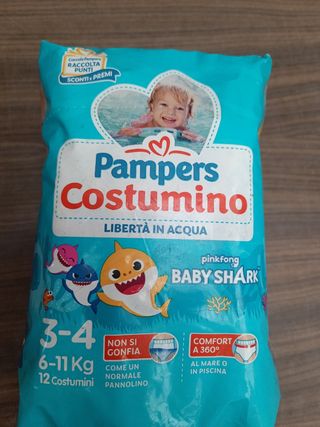 12 Pañales baño Pampers Costumino 3-4 (6-11kg)