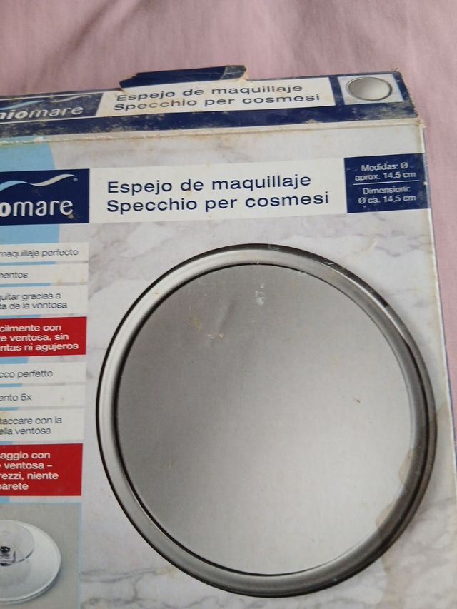 Espejo miomare maquillaje - plateado