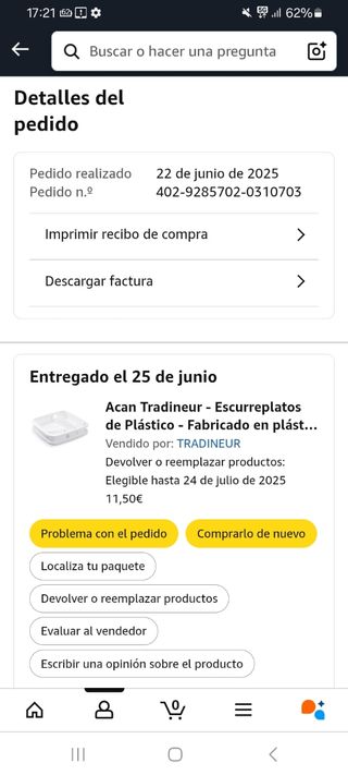 Escurreplatos de plástico