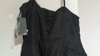 Vestido negro fiesta largo