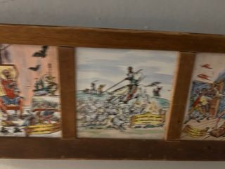 Azulejos antiguos enmarcados Don Quijote