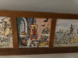 Azulejos antiguos enmarcados Don Quijote