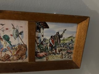 Azulejos antiguos enmarcados Don Quijote