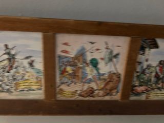 Azulejos antiguos enmarcados Don Quijote