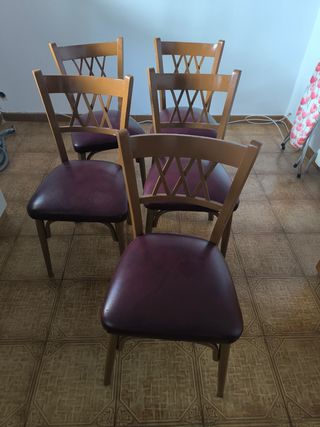 5 sillas comedor vintage
