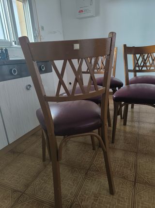 5 sillas comedor vintage