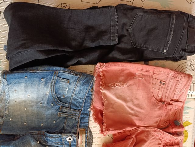 Lote de 4 shorts vaqueros