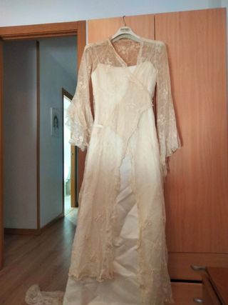 Vestido novia blanco impecable