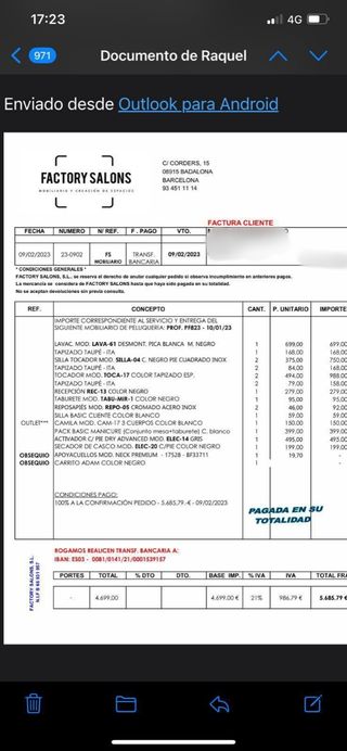 Mobiliario de peluquería