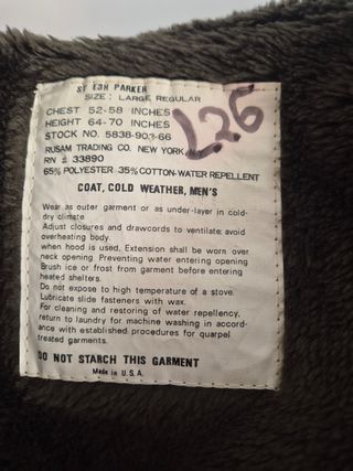 Gabardina US Army talla L deadstock