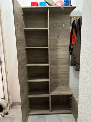 Recibidor con espejo - Madera