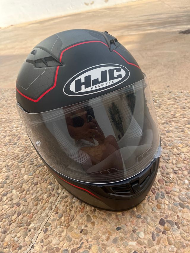 Casco moto HJC negro