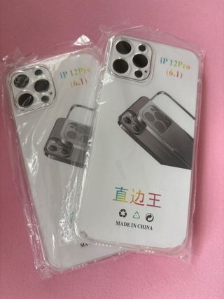 Fundas iPhone 12 Pro (6.1) transparentes x2