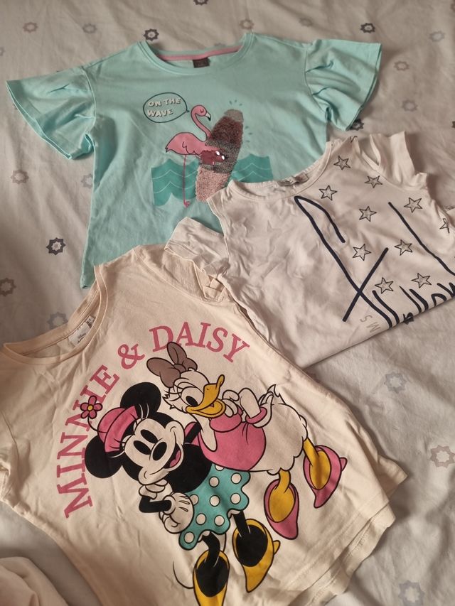 6 Camisetas Niña 6-7 años.