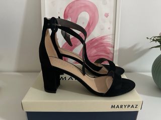 Sandalias MARYPAZ negras, talla 41,una sola puesta