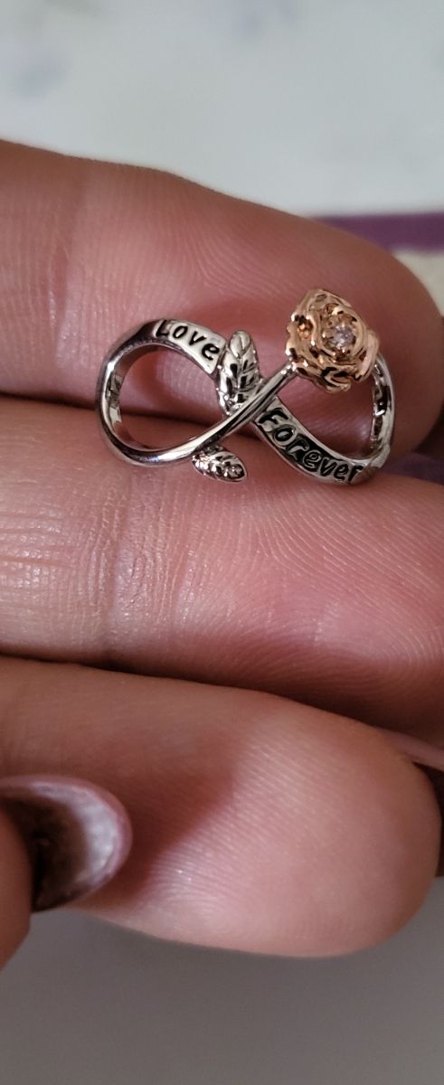 Charm Infinito Plata con Rosa