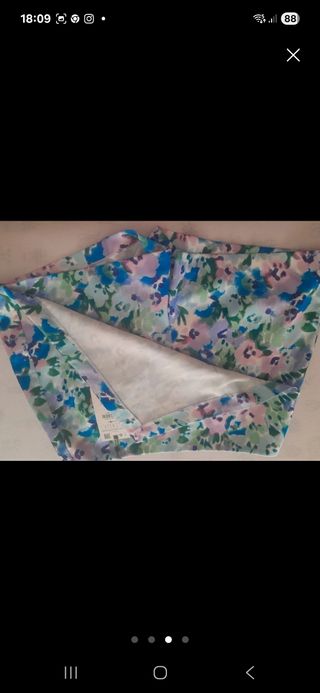 Falda pantalón Zara multicolor