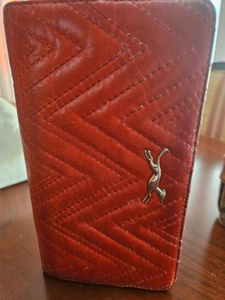 Cartera Piel Roja