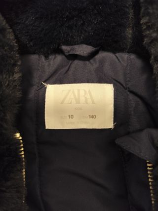 Abrigo Zara pelo azul - Talla M