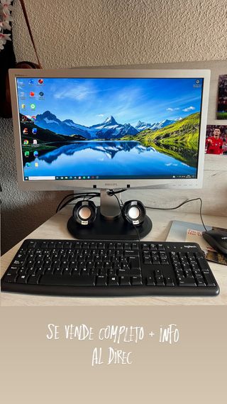 PC + Monitor Philips + teclado y ratón