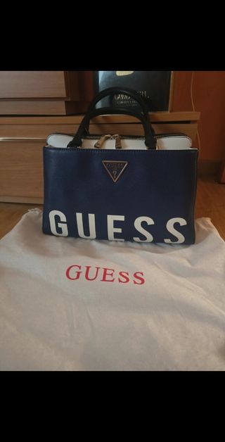 Bolso Guess Azul y Blanco