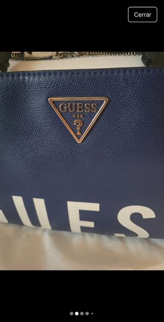 Bolso Guess Azul y Blanco