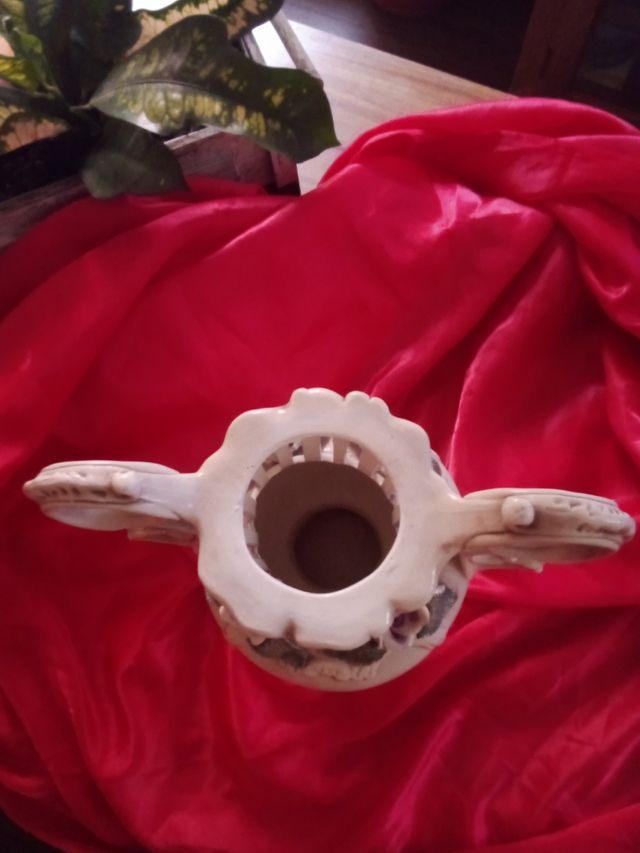 Jarrón ceramica beige