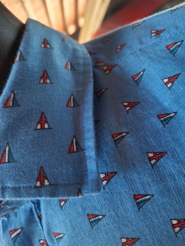 Camicia Bahamas Uomo - Blu a Fantasia nautica