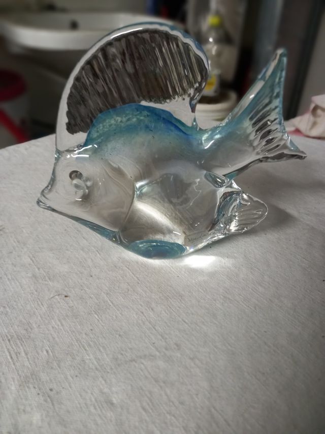 Pesce Vetro Soffiato Blu