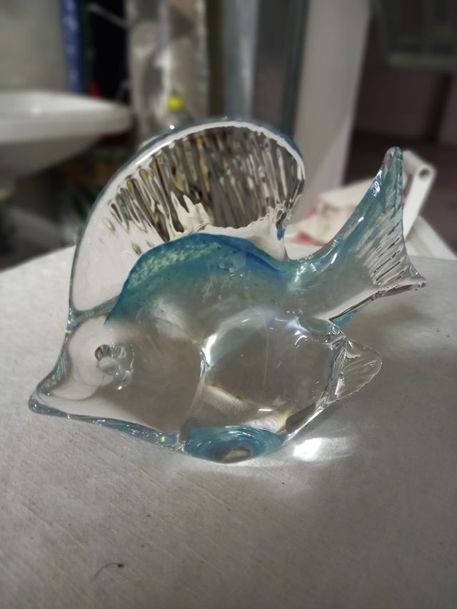 Pesce Vetro Soffiato Blu