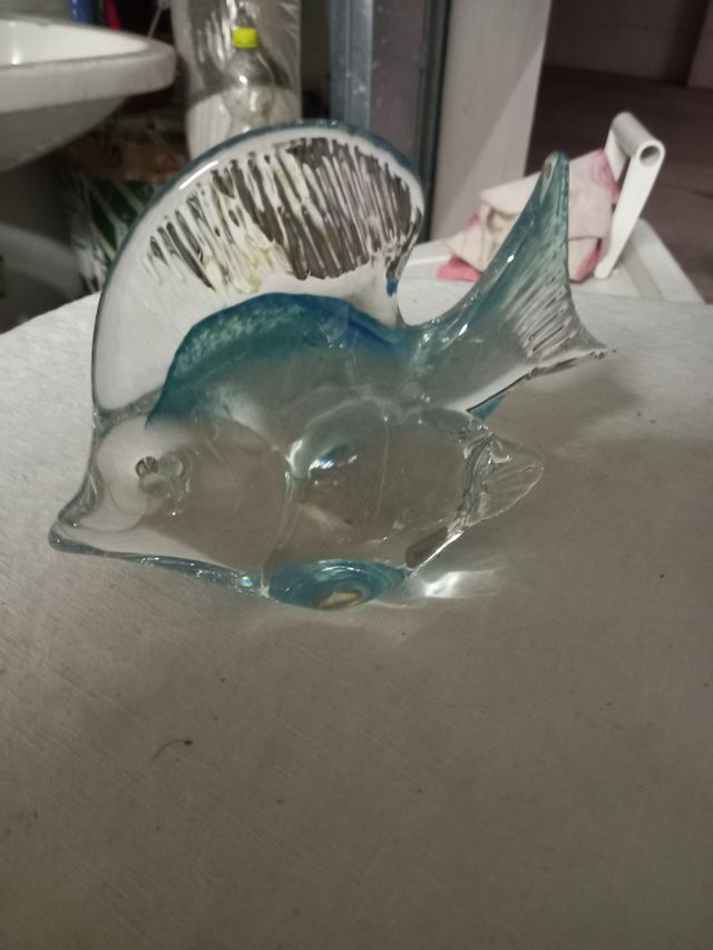 Pesce Vetro Soffiato Blu