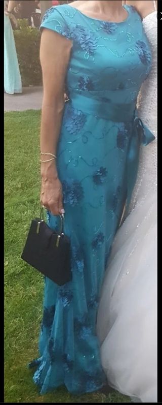 Vestido fiesta turquesa