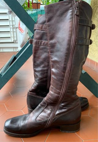 Stivali Pelle Marroni Tg 39
