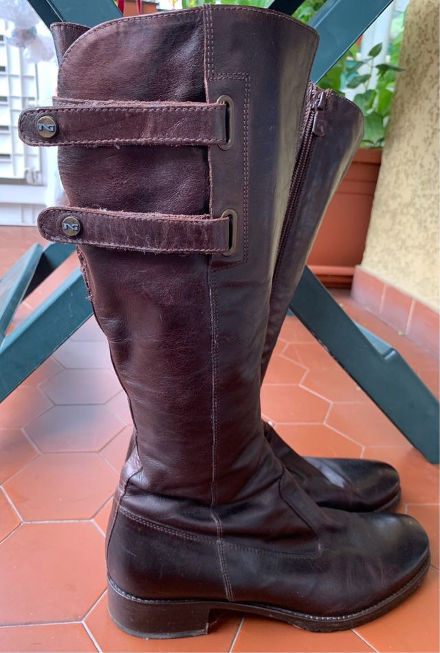 Stivali Pelle Marroni Tg 39