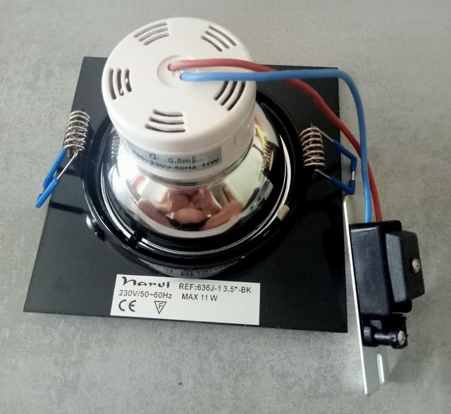 Foco empotrable LED negro