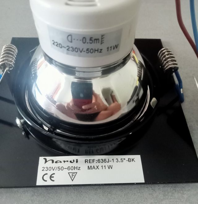 Foco empotrable LED negro